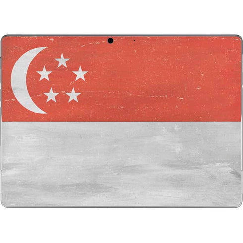 Singapore Flag Distressed Surface Pro 8 Skin